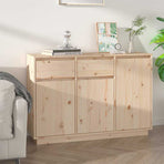 Sideboard 110x34x75 cm Solid Wood Pine
