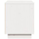 TV Cabinet White 74x35x44 cm Solid Wood Pine