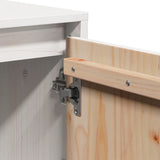 TV Cabinet White 74x35x44 cm Solid Wood Pine - Extra Image