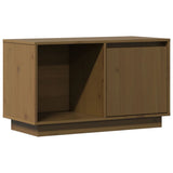 TV Cabinet Honey Brown 74x35x44 cm Solid Wood Pine - Front View