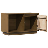 TV Cabinet Honey Brown 74x35x44 cm Solid Wood Pine - 45-Degree Angle