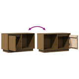 TV Cabinet Honey Brown 74x35x44 cm Solid Wood Pine - Low Angle