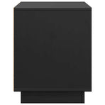 TV Cabinet Black 74x35x44 cm Solid Wood Pine