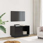 TV Cabinet Black 74x35x44 cm Solid Wood Pine