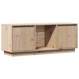 TV Cabinet 110.5x35x44 cm Solid Wood Pine - Side View