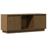 TV Cabinet Honey Brown 110.5x35x44 cm Solid Wood Pine