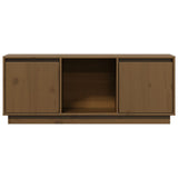 TV Cabinet Honey Brown 110.5x35x44 cm Solid Wood Pine - 45-Degree Angle
