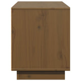 TV Cabinet Honey Brown 110.5x35x44 cm Solid Wood Pine - Close-Up Angle