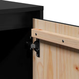 TV Cabinet Black 110.5x35x44 cm Solid Wood Pine - Extra Image