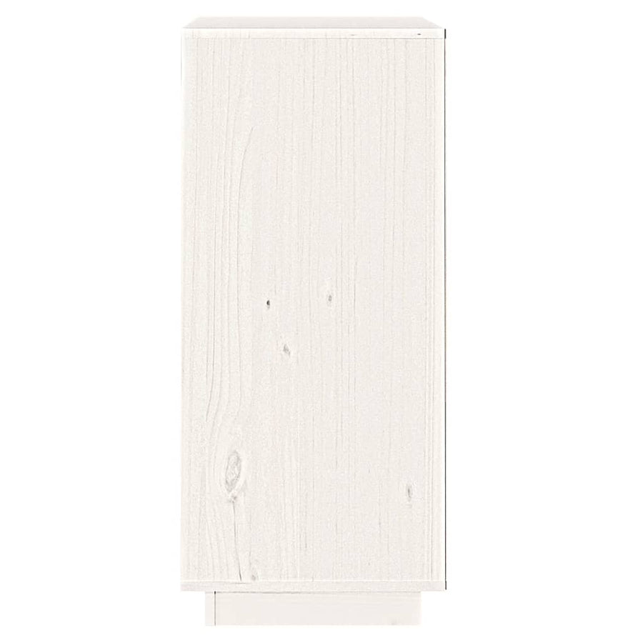Sideboard White 38x35x80 cm Solid Wood Pine