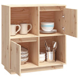 Sideboard 74x35x80cm Solid Wood Pine - Top-Down View