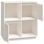 Sideboard White 74x35x80 cm Solid Wood Pine