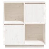 Sideboard White 74x35x80 cm Solid Wood Pine - Rear View