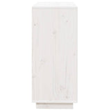 Sideboard White 74x35x80 cm Solid Wood Pine