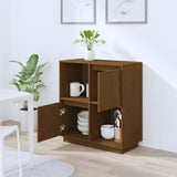 Sideboard Honey Brown 74x35x80 cm Solid Wood Pine - Side View