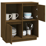 Sideboard Honey Brown 74x35x80 cm Solid Wood Pine - Top-Down View