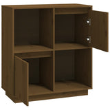 Sideboard Honey Brown 74x35x80 cm Solid Wood Pine - 45-Degree Angle
