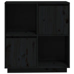 Sideboard Black 74x35x80 cm Solid Wood Pine