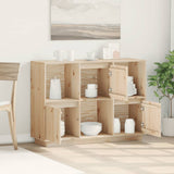 Sideboard 110.5x35x80 cm Solid Wood Pine - Side View