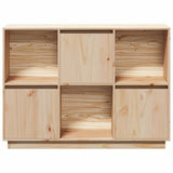 Sideboard 110.5x35x80 cm Solid Wood Pine - Rear View