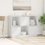 Sideboard White 110.5x35x80 cm Solid Wood Pine