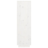 Highboard White 38x35x117 cm Solid Wood Pine - 45-Degree Angle