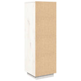 Highboard White 38x35x117 cm Solid Wood Pine - Rear View