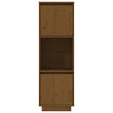 Highboard Honey Brown 38x35x117 cm Solid Wood Pine - Side View