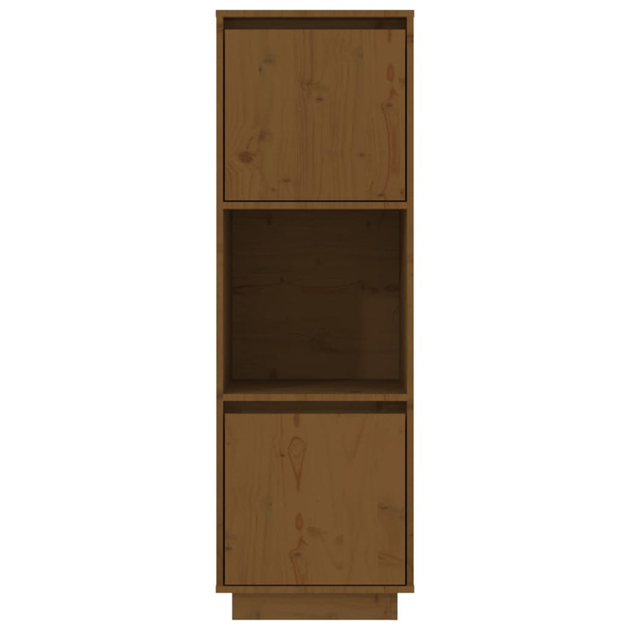 Highboard Honey Brown 38x35x117 cm Solid Wood Pine