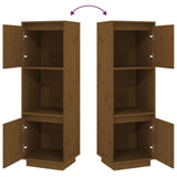 Highboard Honey Brown 38x35x117 cm Solid Wood Pine