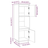Highboard Honey Brown 38x35x117 cm Solid Wood Pine