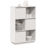 Highboard White 74x35x117 cm Solid Wood Pine - Top-Down View