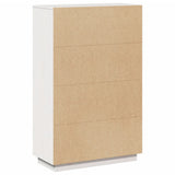 Highboard White 74x35x117 cm Solid Wood Pine - Extra Image