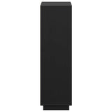 Highboard Black 74x35x117 cm Solid Wood Pine