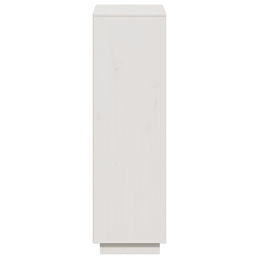 Highboard White 110.5x35x117 cm Solid Wood Pine