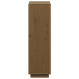 Highboard Honey Brown 110.5x35x117 cm Solid Wood Pine - Low Angle