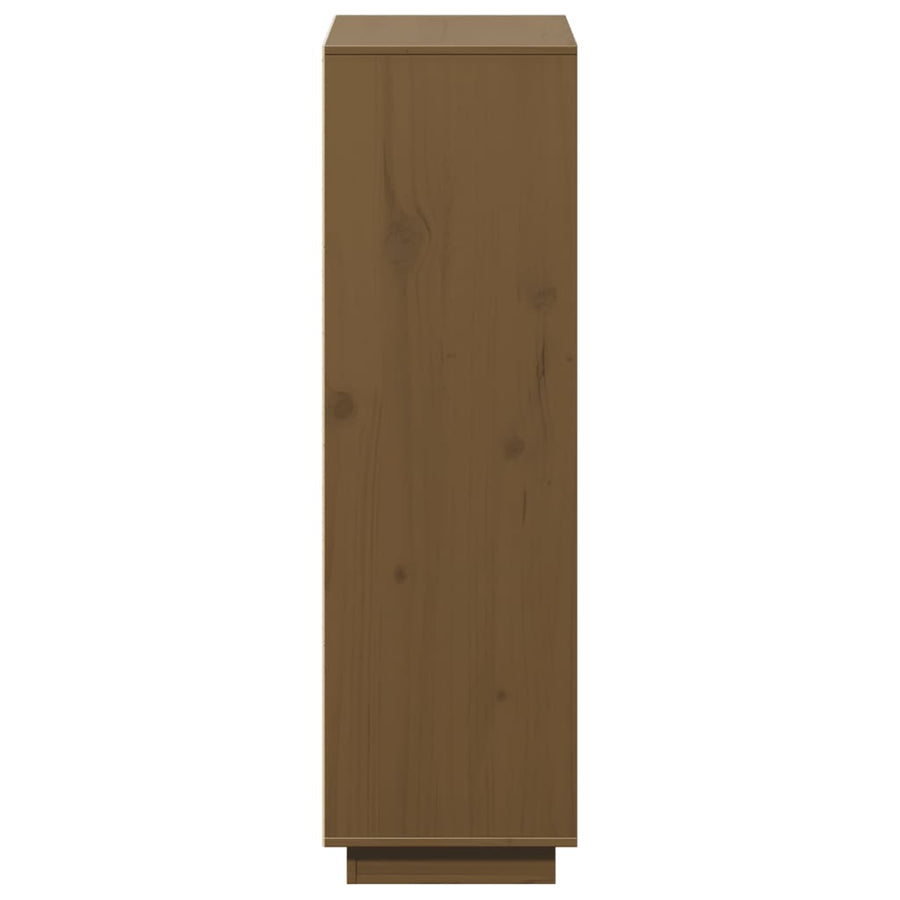 Highboard Honey Brown 110.5x35x117 cm Solid Wood Pine