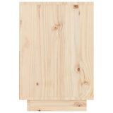Bedside Cabinet 60x34x51 cm Solid Wood Pine - Rear View