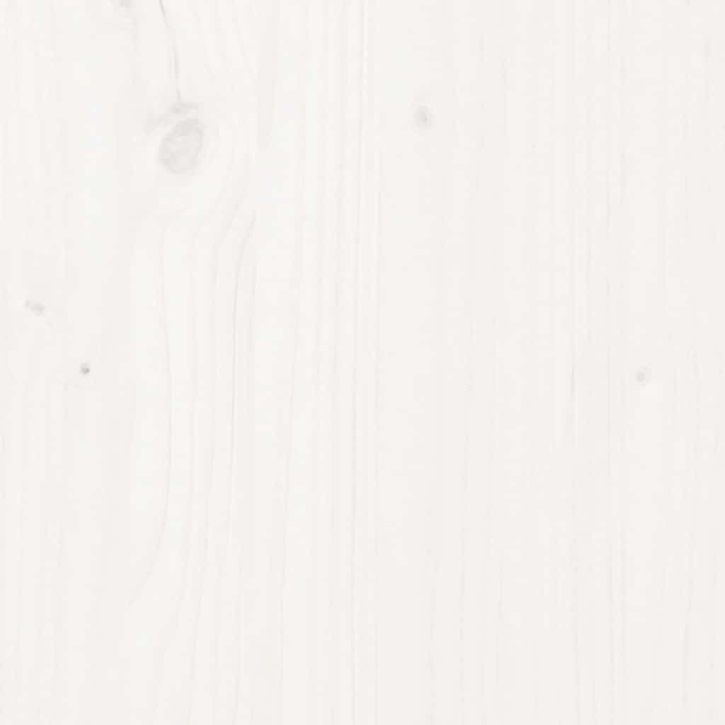 Bedside Cabinet White 60x34x51 cm Solid Wood Pine