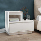 Bedside Cabinets 2 pcs White 60x34x51 cm Solid Wood Pine - Side View