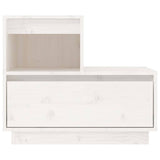 Bedside Cabinets 2 pcs White 60x34x51 cm Solid Wood Pine - Rear View