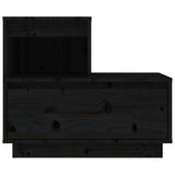 Bedside Cabinets 2 pcs Black 60x34x51 cm Solid Wood Pine - Rear View