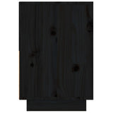 Bedside Cabinets 2 pcs Black 60x34x51 cm Solid Wood Pine - Low Angle