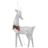 Christmas Reindeer Family 270x7x90 cm Silver Cold White Mesh - Top-Down View