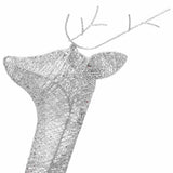Christmas Reindeer Family 270x7x90 cm Silver Cold White Mesh - Close-Up Angle