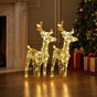 Christmas Reindeers 2 pcs Warm White 80 LEDs Acrylic