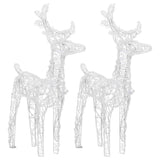 Christmas Reindeers 2 pcs Warm White 80 LEDs Acrylic - Side View