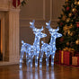 Christmas Reindeers 2 pcs Cold White 80 LEDs Acrylic