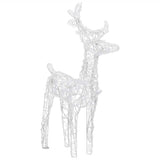 Christmas Reindeers 2 pcs Cold White 80 LEDs Acrylic - 45-Degree Angle