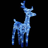 Christmas Reindeers 2 pcs Blue 80 LEDs Acrylic - Top-Down View